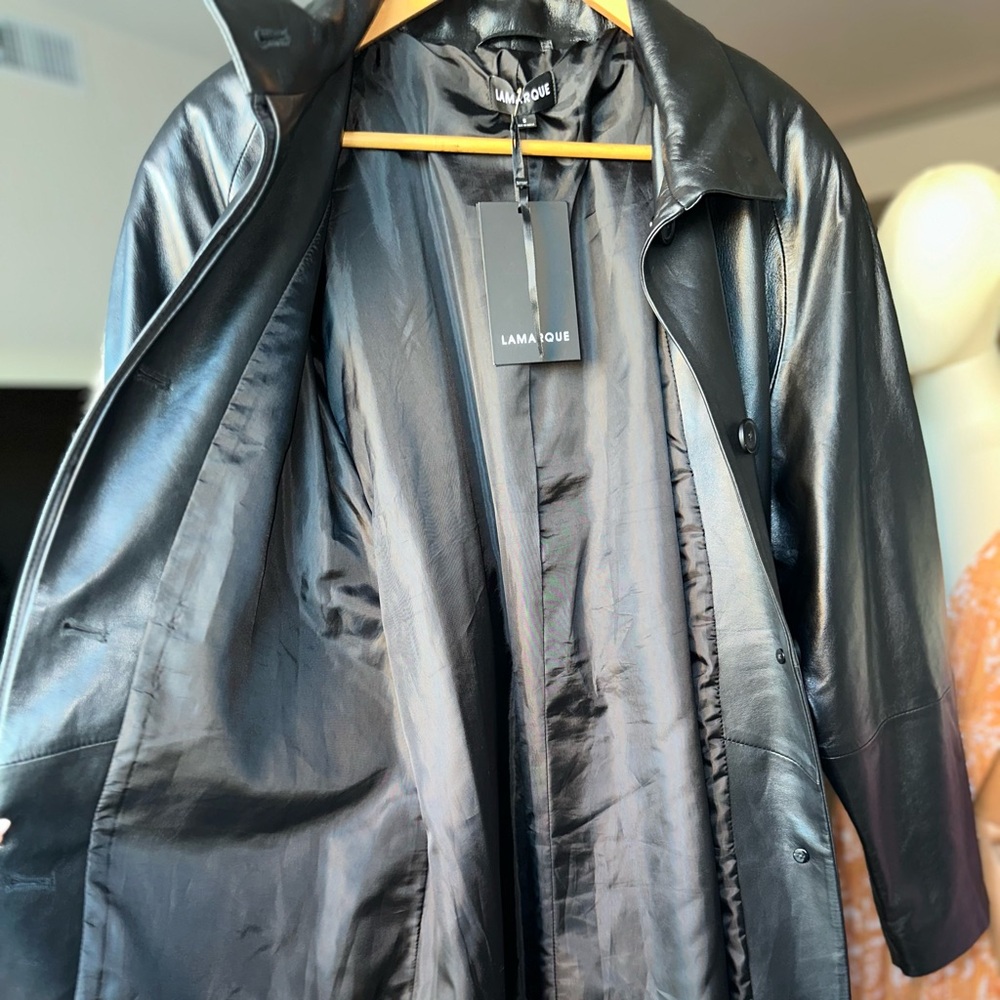Lamarque Black Leather Jacket - Picture 5 of 16